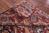 Red Persian Fine Serapi Hand Knotted Wool Rug - 8' 0" X 9' 5" - Golden Nile