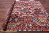 Red Persian Fine Serapi Hand Knotted Wool Rug - 8' 0" X 9' 5" - Golden Nile