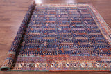 Blue Persian Fine Serapi Handmade Wool Rug - 8' 2" X 9' 9" - Golden Nile