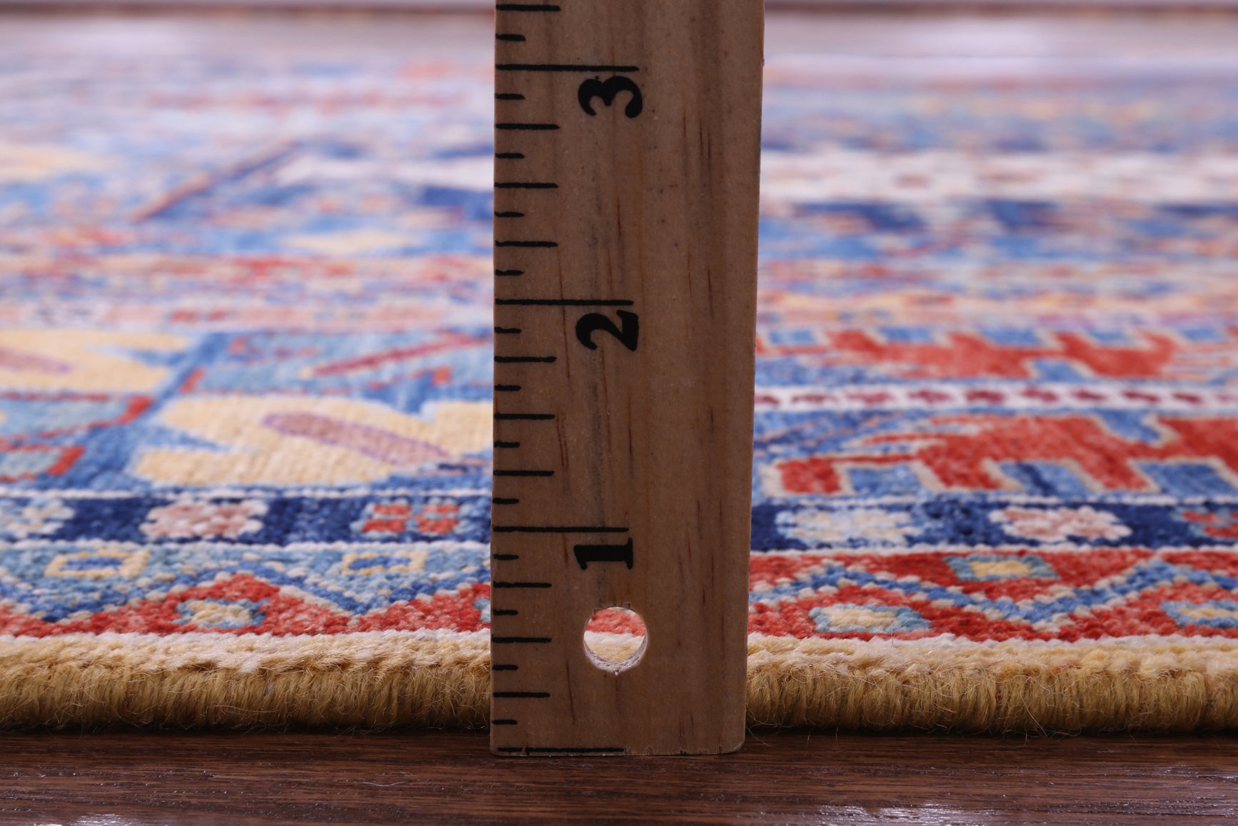 Blue Persian Fine Serapi Hand Knotted Wool Rug - 8' 0" X 10' 4" - Golden Nile