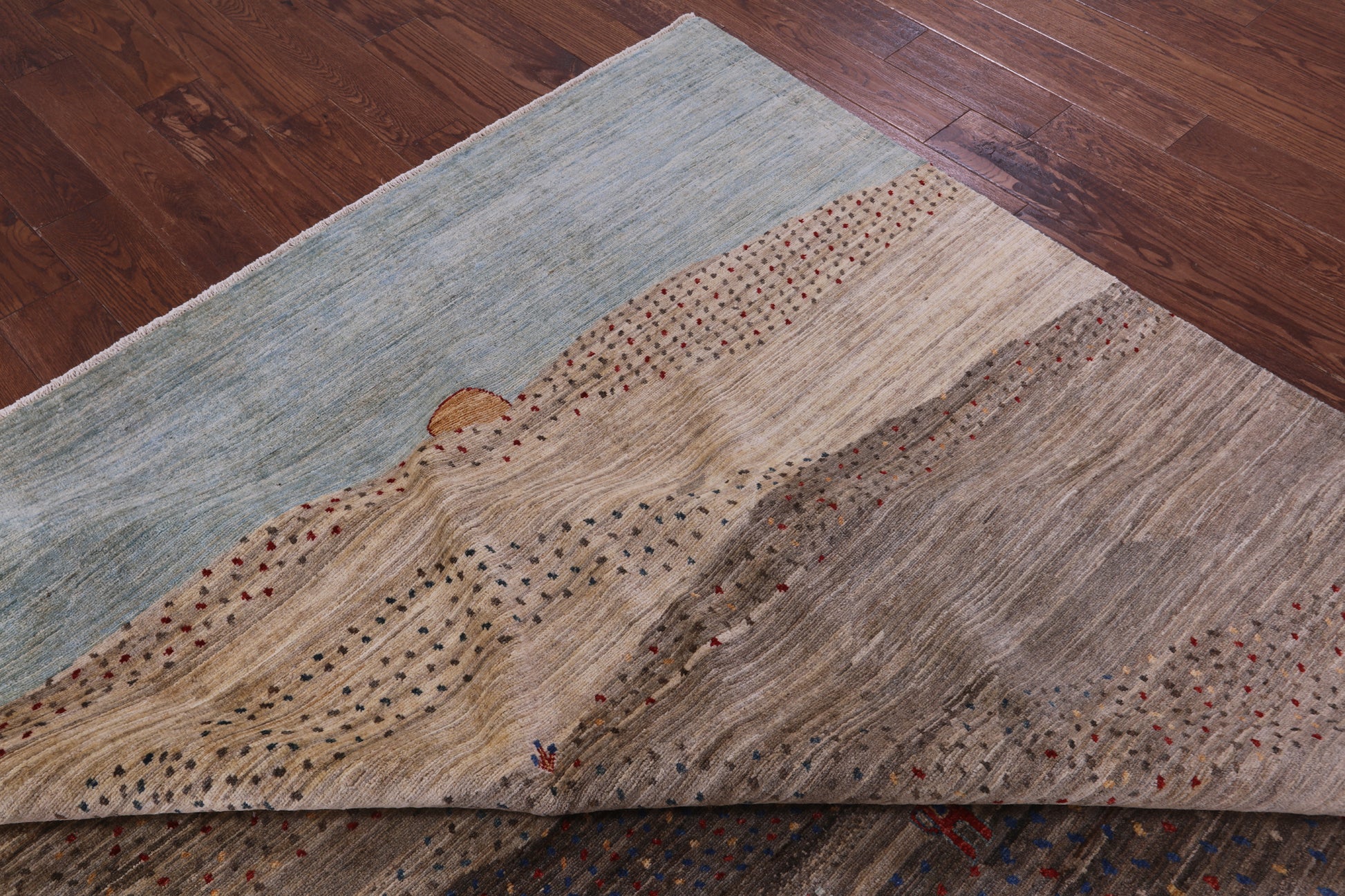 Tribal Persian Gabbeh Hand Knotted Wool Rug - 8' 11" X 11' 10" - Golden Nile