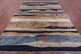 Tribal Persian Gabbeh Handmade Wool Rug - 9' 1" X 11' 10" - Golden Nile
