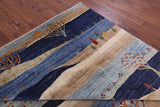 Tribal Persian Gabbeh Handmade Wool Rug - 9' 1" X 11' 10" - Golden Nile
