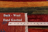 Tribal Persian Gabbeh Handmade Wool Rug - 8' 2" X 9' 9" - Golden Nile