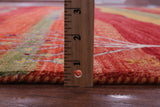 Tribal Persian Gabbeh Handmade Wool Rug - 8' 2" X 9' 9" - Golden Nile