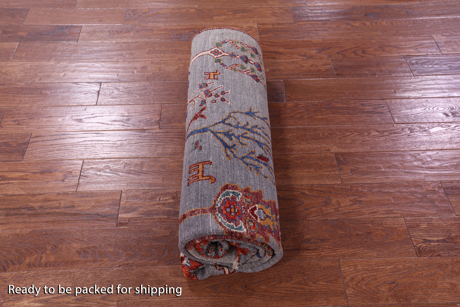 Grey Tribal Persian Gabbeh Hand Knotted Wool Rug - 5' 7" X 7' 8" - Golden Nile
