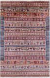 Tribal Persian Gabbeh Hand Knotted Wool Rug - 3' 11" X 6' 0" - Golden Nile