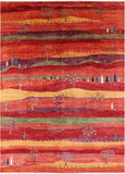 Tribal Persian Gabbeh Hand Knotted Wool Rug - 9' 9" X 13' 4" - Golden Nile