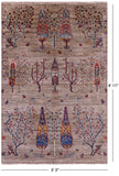 Tribal Persian Gabbeh Hand Knotted Wool Rug - 3' 3" X 4' 11" - Golden Nile
