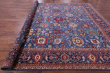 Blue Persian Fine Serapi Hand Knotted Wool Rug - 11' 9" X 14' 9" - Golden Nile