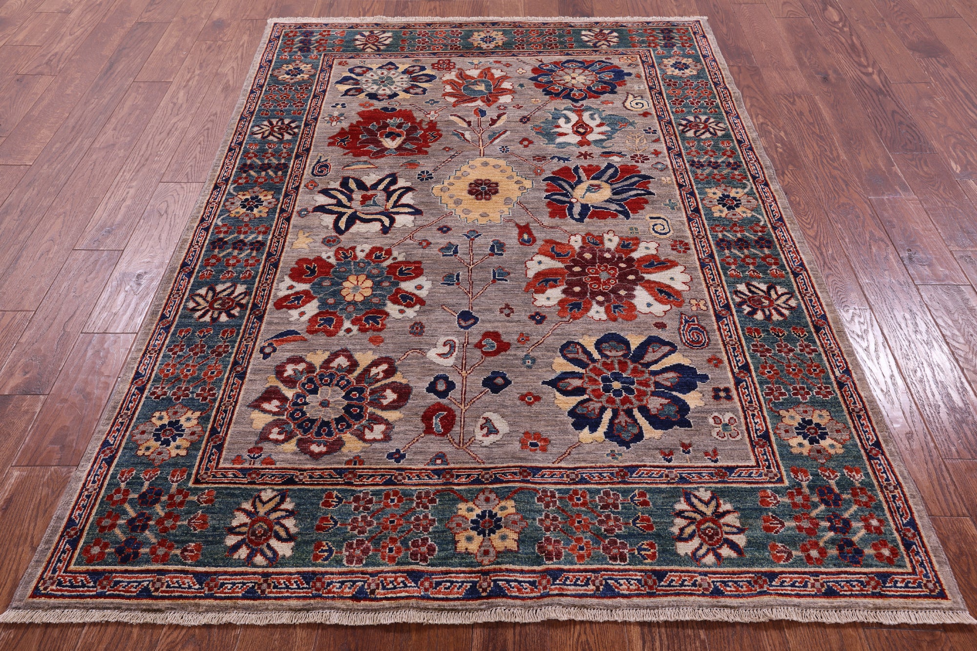 Persian Fine Serapi Hand Knotted Wool Rug - 5' 1" X 7' 0" - Golden Nile