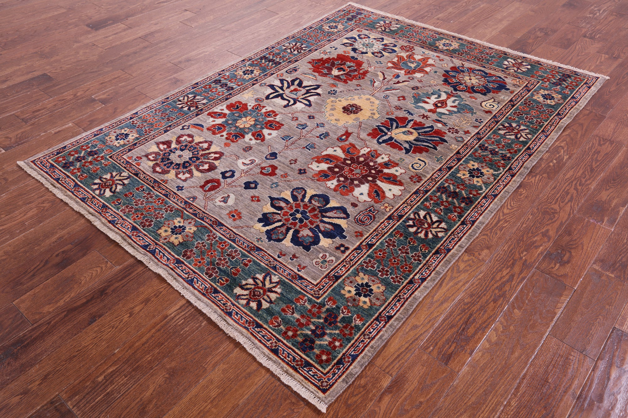 Persian Fine Serapi Hand Knotted Wool Rug - 5' 1" X 7' 0" - Golden Nile