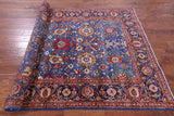 Blue Persian Fine Serapi Handmade Wool Rug - 5' 7" X 8' 4" - Golden Nile