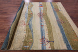 Tribal Persian Gabbeh Hand Knotted Wool Rug - 8' 4" X 9' 9" - Golden Nile