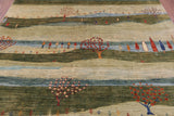 Tribal Persian Gabbeh Hand Knotted Wool Rug - 8' 3" X 9' 9" - Golden Nile