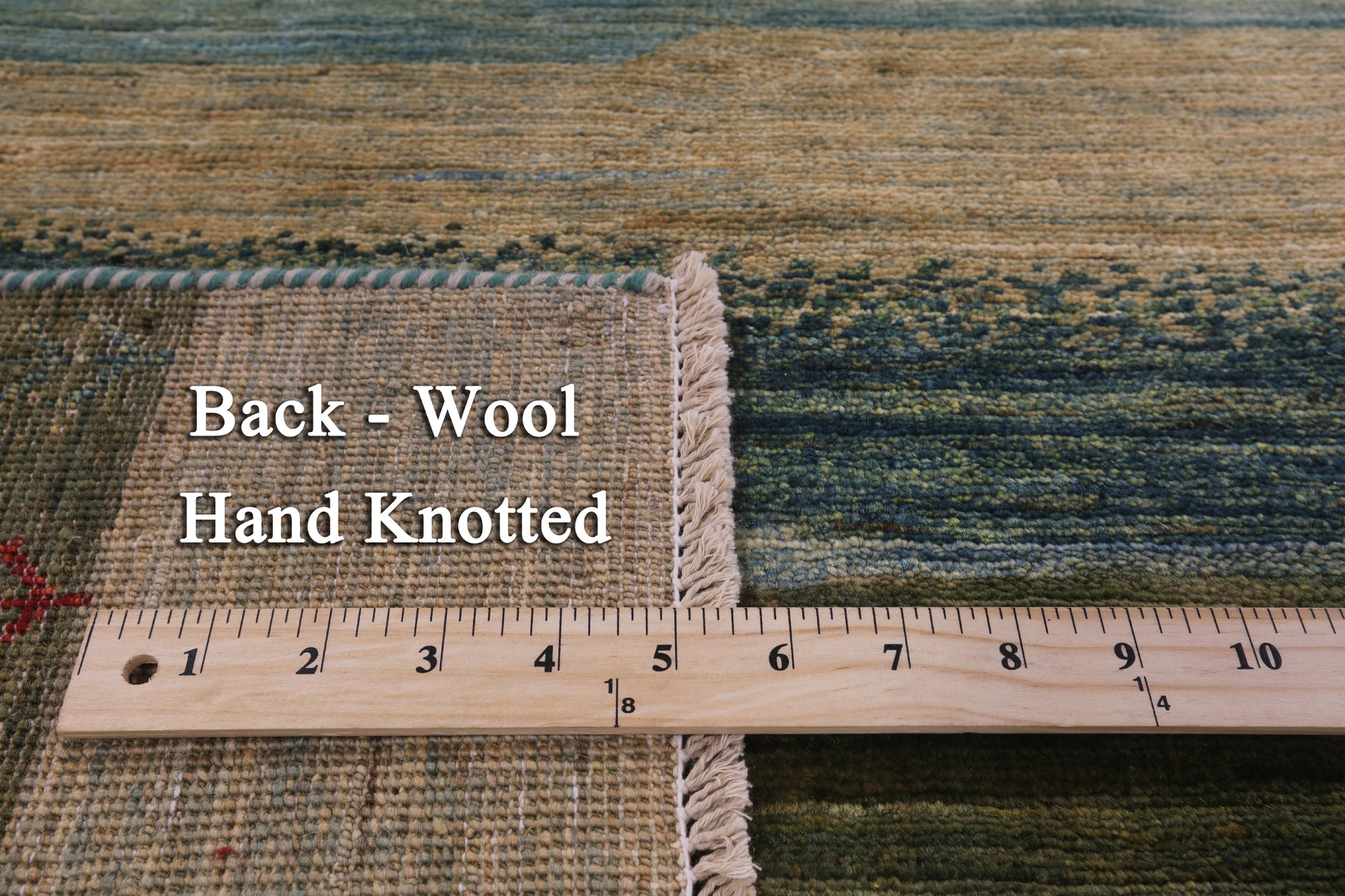 Tribal Persian Gabbeh Hand Knotted Wool Rug - 8' 3" X 9' 9" - Golden Nile
