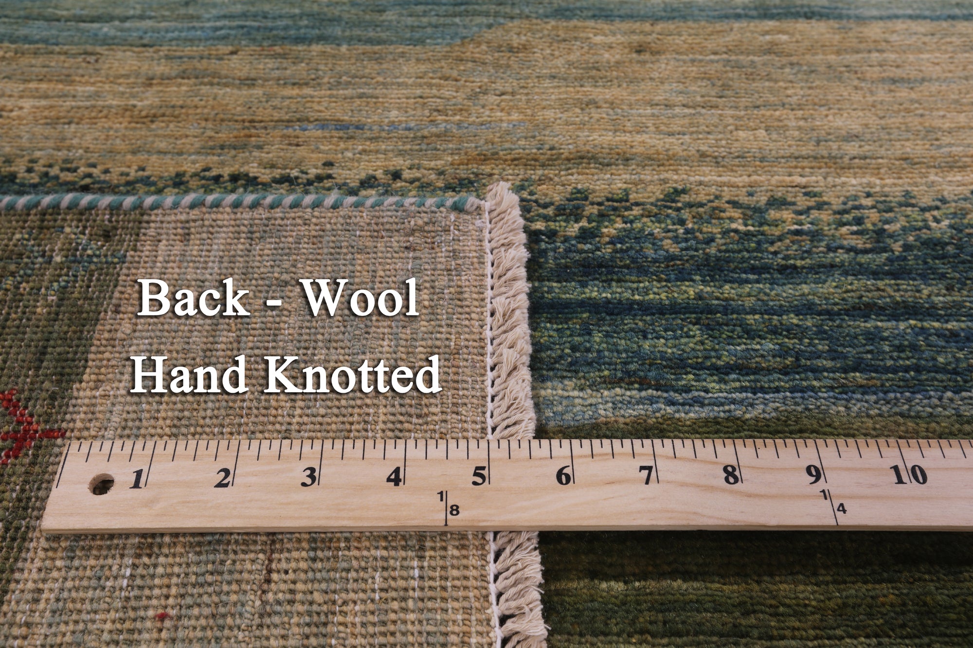 Tribal Persian Gabbeh Hand Knotted Wool Rug - 8' 3" X 9' 9" - Golden Nile