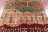 Tribal Persian Gabbeh Hand Knotted Wool Rug - 5' 2" X 6' 9" - Golden Nile