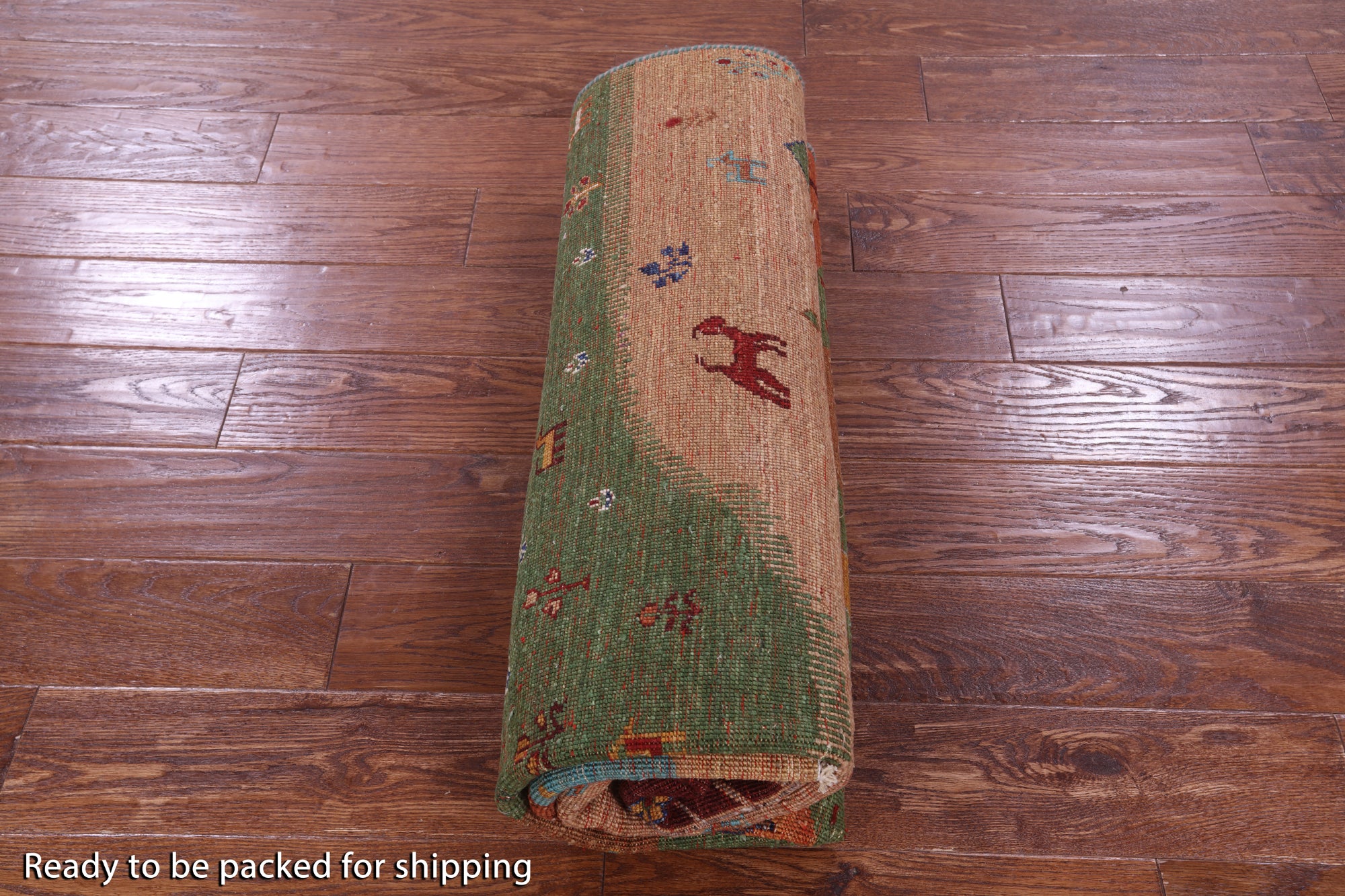 Tribal Persian Gabbeh Hand Knotted Wool Rug - 5' 2" X 6' 9" - Golden Nile