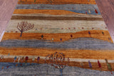 Tribal Persian Gabbeh Hand Knotted Wool Rug - 5' 0" X 6' 8" - Golden Nile