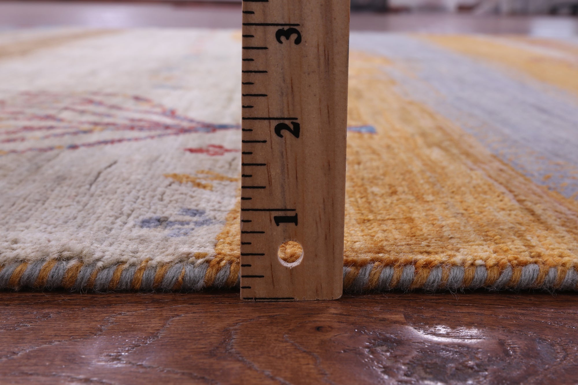 Tribal Persian Gabbeh Hand Knotted Wool Rug - 5' 0" X 6' 8" - Golden Nile