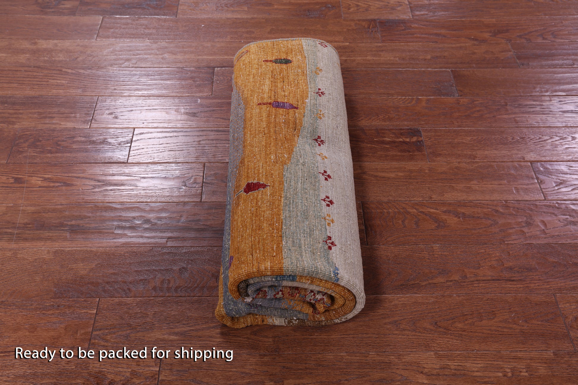 Tribal Persian Gabbeh Hand Knotted Wool Rug - 5' 0" X 6' 8" - Golden Nile