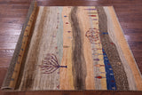 Tribal Persian Gabbeh Hand Knotted Wool Rug - 4' 11" X 6' 4" - Golden Nile