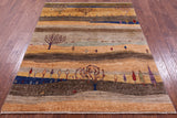 Tribal Persian Gabbeh Hand Knotted Wool Rug - 4' 11" X 6' 4" - Golden Nile