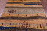 Tribal Persian Gabbeh Hand Knotted Wool Rug - 4' 11" X 6' 4" - Golden Nile