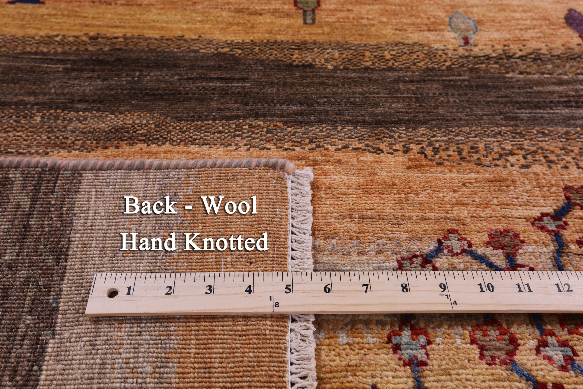 Tribal Persian Gabbeh Hand Knotted Wool Rug - 4' 11" X 6' 4" - Golden Nile