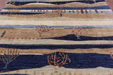 Tribal Persian Gabbeh Hand Knotted Wool Rug - 8' 11" X 11' 11" - Golden Nile