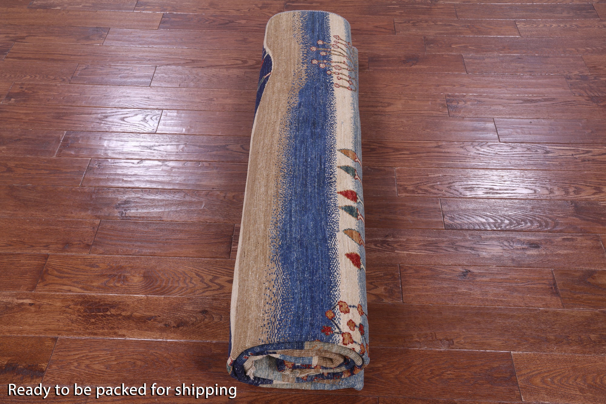 Tribal Persian Gabbeh Hand Knotted Wool Rug - 8' 11" X 11' 11" - Golden Nile