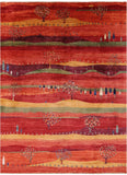 Tribal Persian Gabbeh Hand Knotted Wool Rug - 8' 10" X 11' 10" - Golden Nile