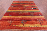 Tribal Persian Gabbeh Hand Knotted Wool Rug - 8' 10" X 11' 10" - Golden Nile