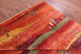 Tribal Persian Gabbeh Hand Knotted Wool Rug - 8' 10" X 11' 10" - Golden Nile