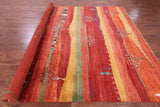 Tribal Persian Gabbeh Hand Knotted Wool Rug - 8' 10" X 11' 10" - Golden Nile