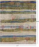 Tribal Persian Gabbeh Hand Knotted Wool Rug - 8' 1" X 9' 8" - Golden Nile