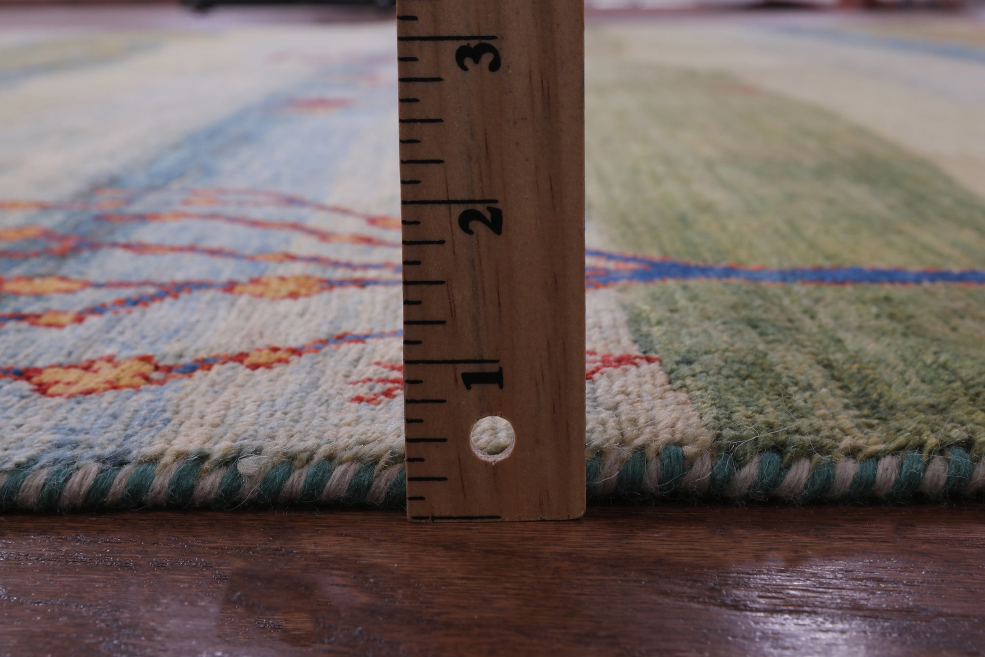 Tribal Persian Gabbeh Hand Knotted Wool Rug - 8' 1" X 9' 8" - Golden Nile