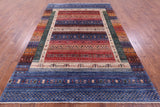 Tribal Persian Gabbeh Hand Knotted Wool Rug - 7' 0" X 10' 2" - Golden Nile