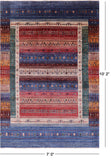 Tribal Persian Gabbeh Hand Knotted Wool Rug - 7' 0" X 10' 2" - Golden Nile