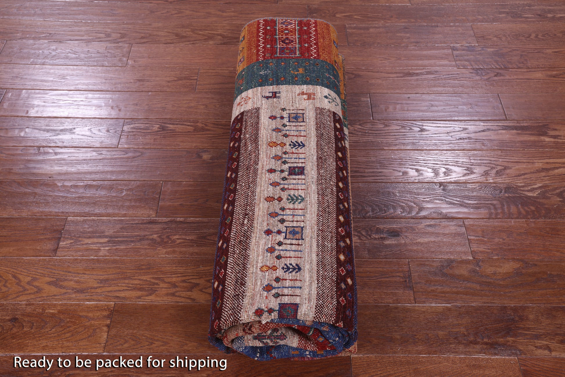 Tribal Persian Gabbeh Hand Knotted Wool Rug - 7' 0" X 10' 2" - Golden Nile
