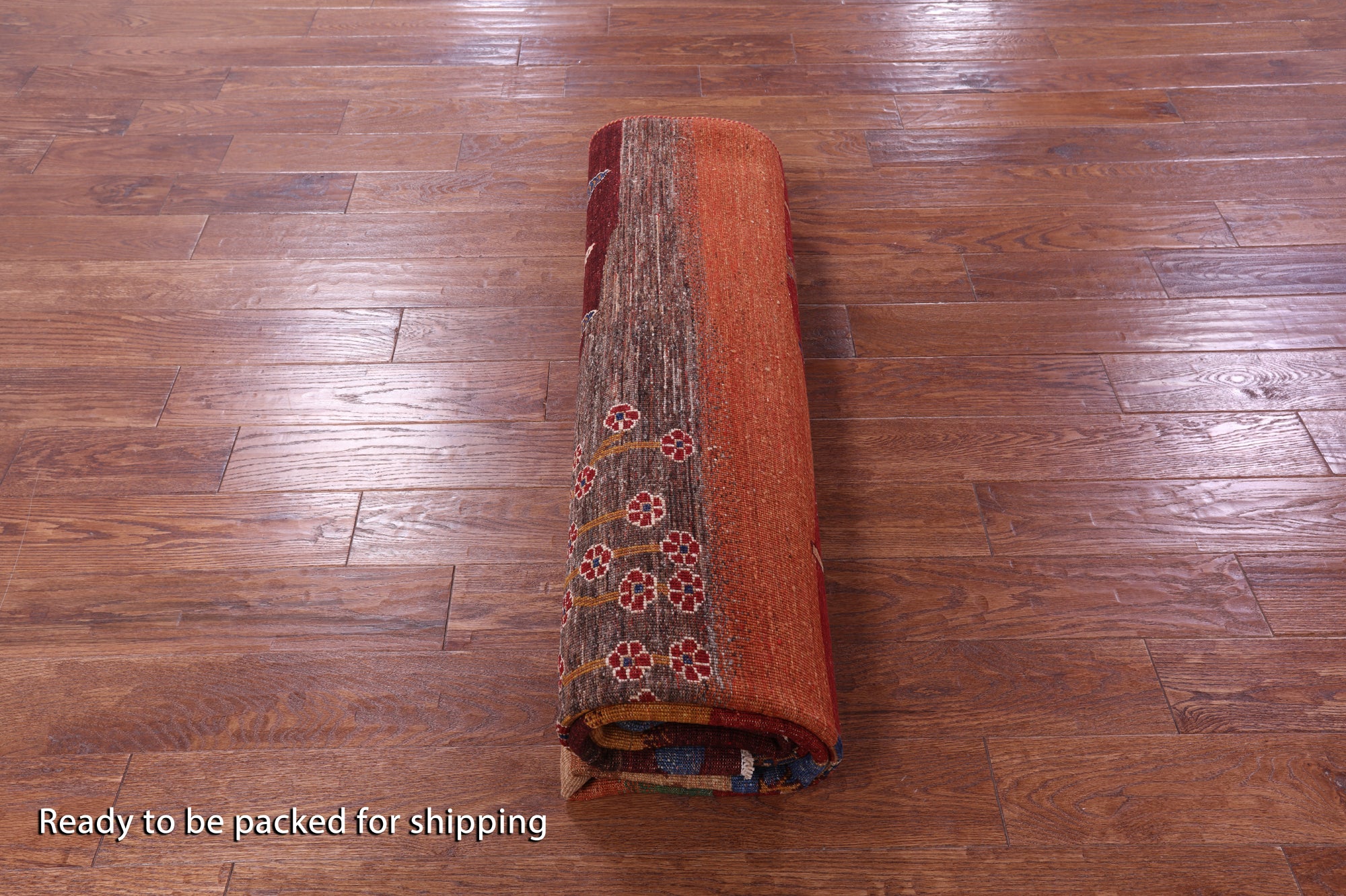 Tribal Persian Gabbeh Hand Knotted Wool Rug - 7' 0" X 9' 8" - Golden Nile