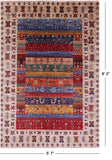 Tribal Persian Gabbeh Hand Knotted Wool Rug - 5' 7" X 8' 2" - Golden Nile