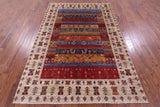 Tribal Persian Gabbeh Hand Knotted Wool Rug - 5' 7" X 8' 2" - Golden Nile