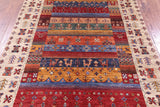 Tribal Persian Gabbeh Hand Knotted Wool Rug - 5' 7" X 8' 2" - Golden Nile