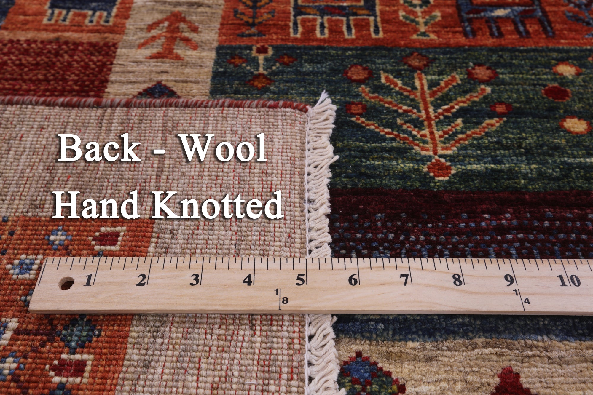 Tribal Persian Gabbeh Handmade Wool Rug - 5' 6" X 7' 8" - Golden Nile