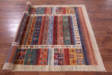 Tribal Persian Gabbeh Handmade Wool Rug - 5' 6" X 7' 8" - Golden Nile