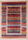 Tribal Persian Gabbeh Handmade Wool Rug - 5' 6" X 7' 8" - Golden Nile