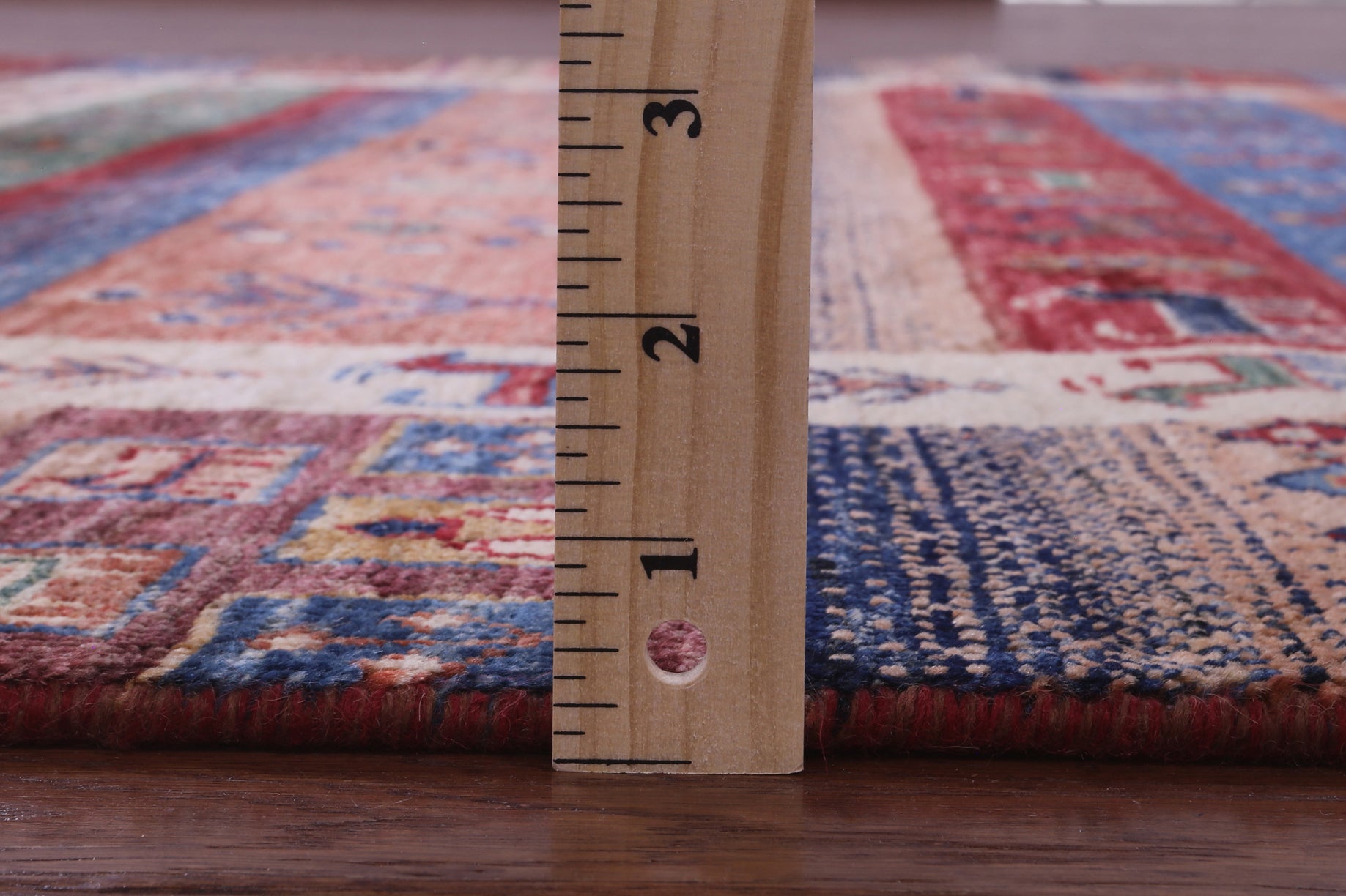 Tribal Persian Gabbeh Handmade Wool Rug - 5' 1" X 6' 5" - Golden Nile
