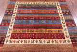 Tribal Persian Gabbeh Hand Knotted Wool Rug - 4' 11" X 6' 6" - Golden Nile